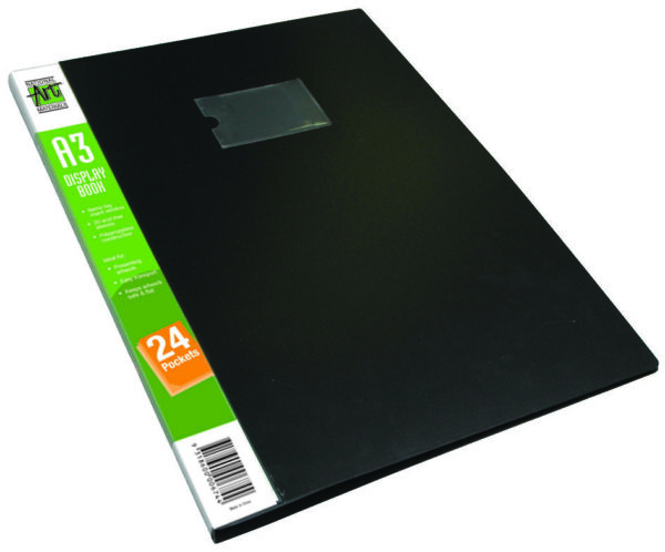 Black Polypropylene Presentation Book A2 x 20 Pockets