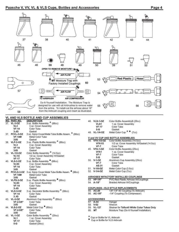Air Brush Hoses Plastic 10' with Fittings - Image 2