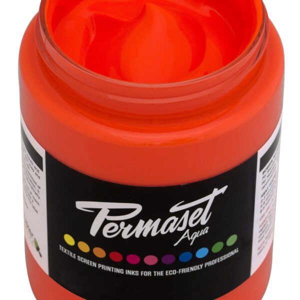 Permaset Aqua Fluorescent Fabric Ink 300ml - Glow Orange