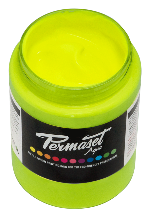 Permaset Aqua Fluorescent Fabric Ink 300ml - Glow Yellow