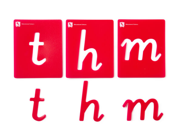 Educational Colours Alphabet Lower Case Stencils Set of 26
