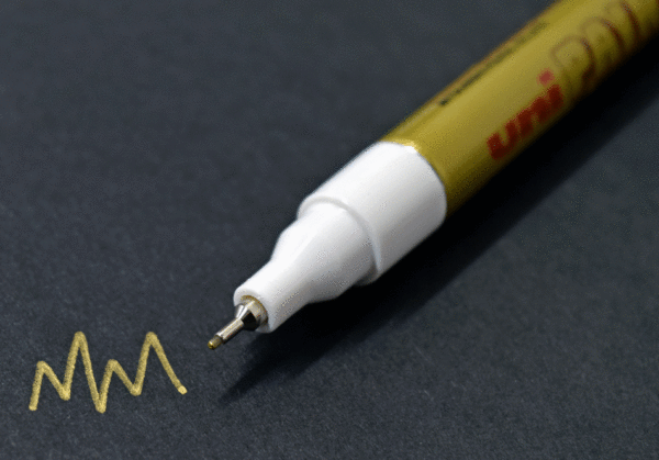 UNI PX-203 Paint Marker Ultra Fine 0.8mm Tip Silver - Image 2