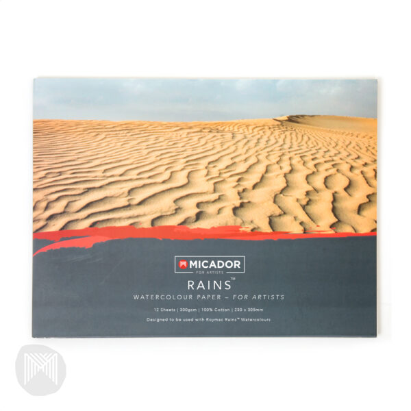 Micador Rains Watercolour Paper 230 x 305mm 12 Sheet Pad