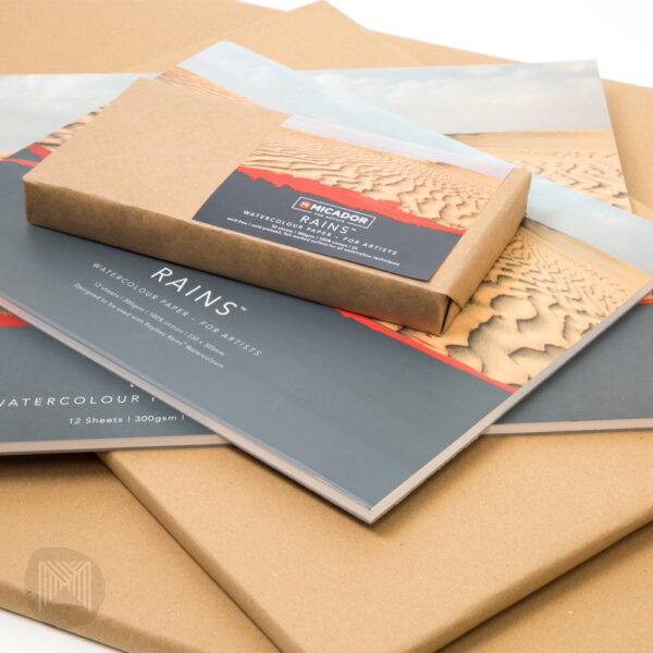 Micador Rains Watercolour Paper 460 x 615mm 25 Sheet Pack - Image 2