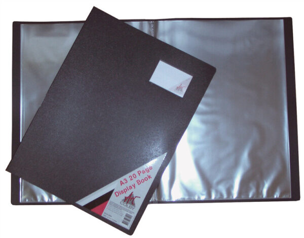 Colby A3 Economy 20 Page Display Book Black