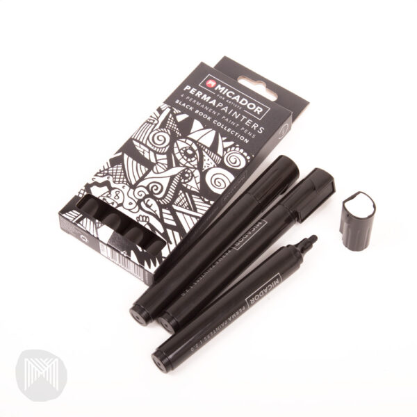 Micador for Artists PermaPainters Black Set of 4