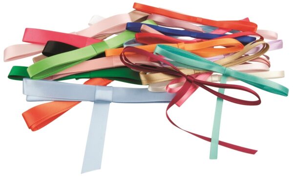 Ribbons Assorted Sizes and Colours Pack of 36