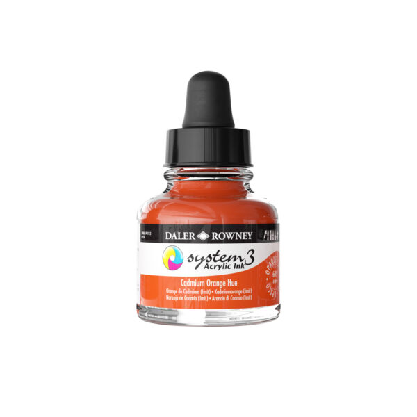 Daler-Rowney System3 Opaque Drawing Ink 29.5mL Cadmium Orange