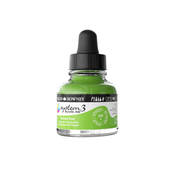 System 3 Opaque Ink 29.5ml Fluorescent Green - Image 2