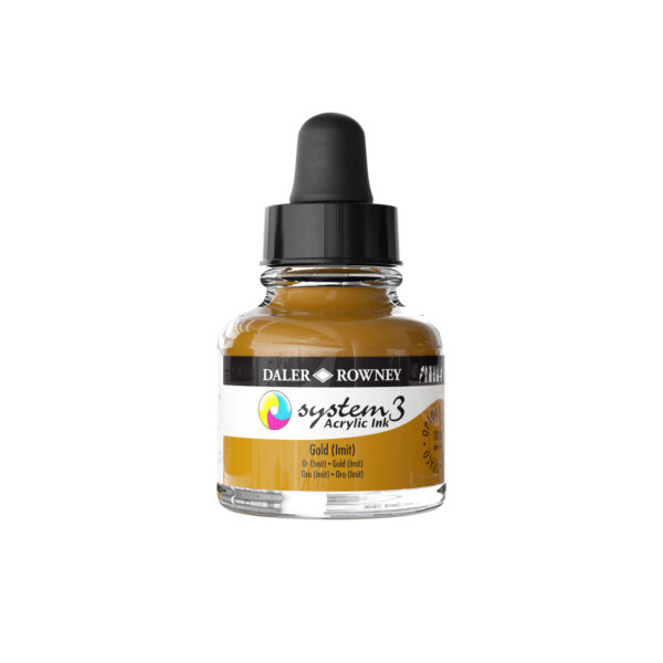 Daler-Rowney System3 Opaque Drawing Ink 29.5mL Gold Imitation