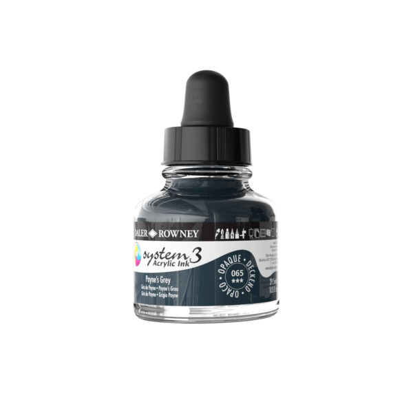 System 3 Opaque Ink 29.5ml Paynes Grey - Image 3