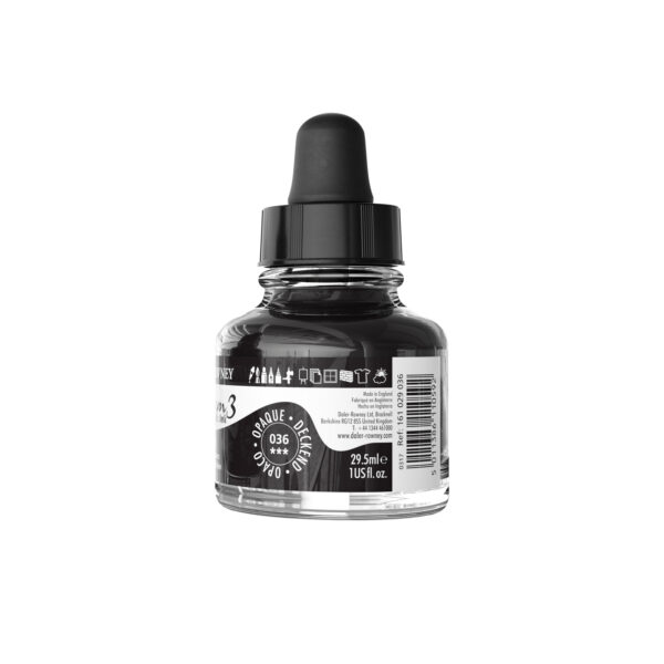 Daler-Rowney System3 Opaque Drawing Ink 29.5mL Mars Black - Image 3
