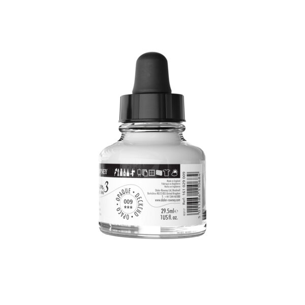 Daler-Rowney System3 Opaque Drawing Ink 29.5mL Titanium White - Image 3
