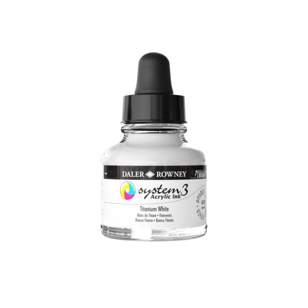 Daler-Rowney System3 Opaque Drawing Ink 29.5mL Titanium White