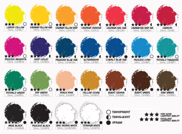 Daler-Rowney System3 Heavy Bodied Acrylic Paint 59ml Cadmium Red Deep Hue - Image 3