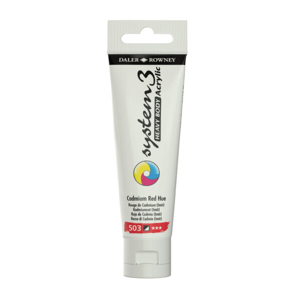 Daler-Rowney System3 Heavy Bodied Acrylic Paint 59ml Cadmium Red Hue