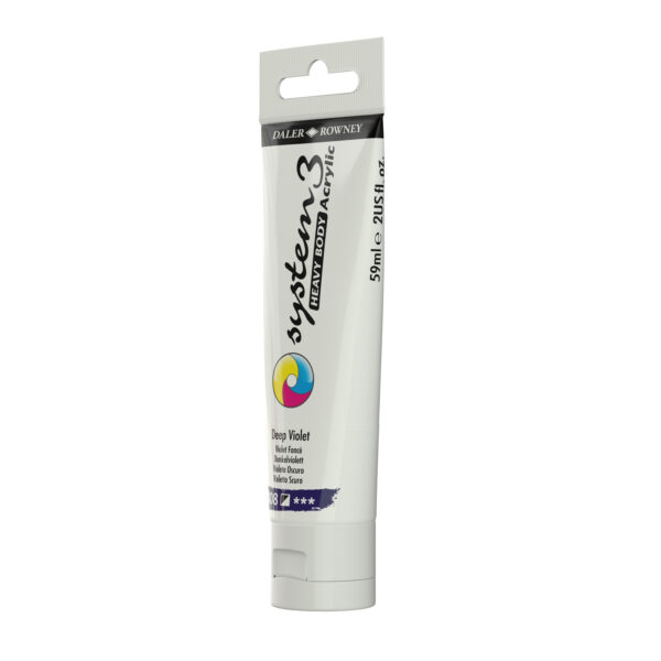 Daler-Rowney System3 Heavy Bodied Acrylic Paint 59ml Deep Violet - Image 2