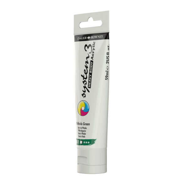 Daler-Rowney System3 Heavy Bodied Acrylic Paint 59ml Pthalo Green - Image 2