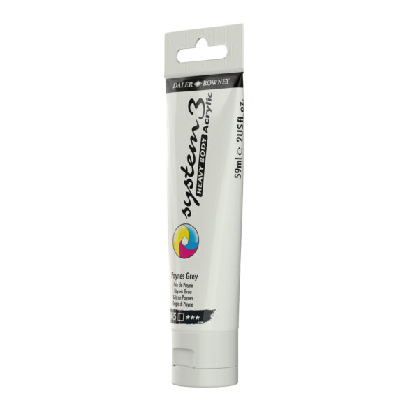 Daler-Rowney System3 Heavy Bodied Acrylic Paint 59ml Paynes Grey - Image 2