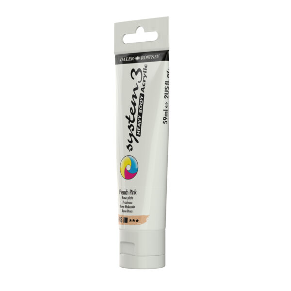 Daler-Rowney System3 Heavy Bodied Acrylic Paint 59ml Portrait Pink - Image 2