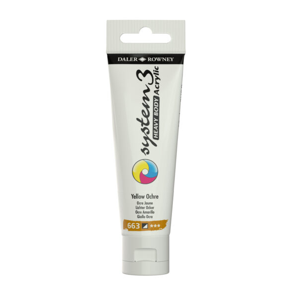 Daler-Rowney System3 Heavy Bodied Acrylic Paint 59ml Yellow Ochre