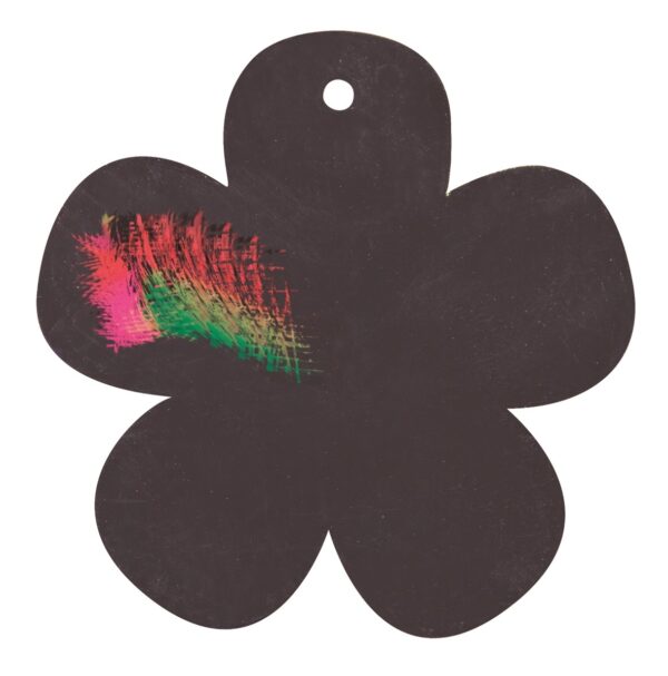 Rainbow Reveal Scratch Art - Flowers Pack of 12 w/ Scrapers & Ribbons - Image 3