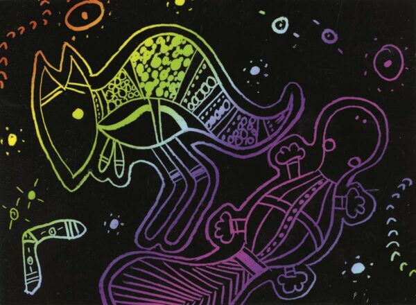 Rainbow Reveal Scratch Art Paper - A4 12 Sheets (scrapers not included) - Image 2