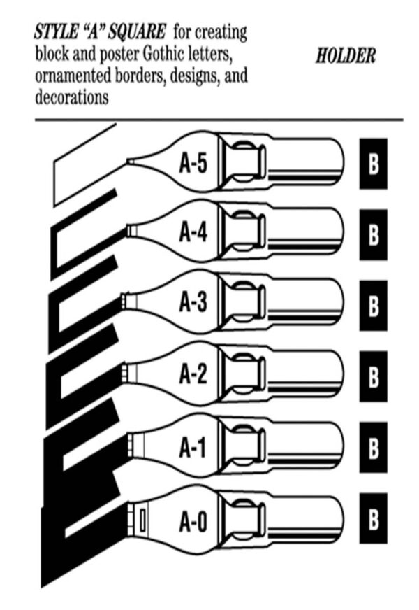 Speedball Nibs (Calligraphy) Type A - 0 - Image 2