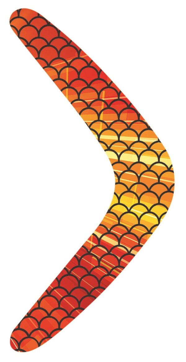 Black, Yellow & Red Reveal Scratch Art - Boomerangs Pack of 30 w/ Scrapers - Image 2