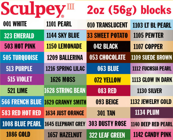 Sculpey III Modelling Clay 57g - Image 3