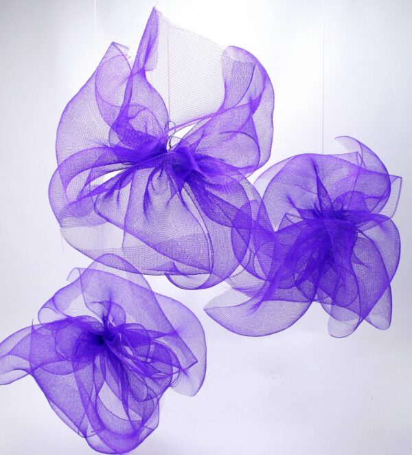 Floral Square Mesh Rolls 53cm x 9m Black - Image 2