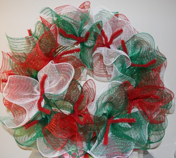 Floral Square Mesh Rolls 53cm x 9m Olive - Image 3