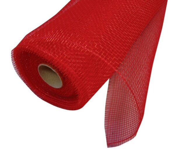 Floral Square Mesh Rolls 53cm x 9m Red