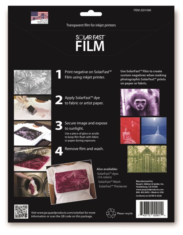 Jacquard SolarFast Film 8 Sheet Pack 20 x 27cm / 8x11" - Image 2