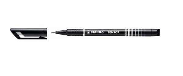 Stabilo Sensor Fineliner 0.3mm Box of 10 Black - Image 2