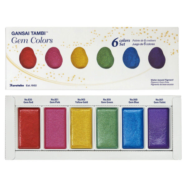 Kuretake Gansai Tambi Watercolour 6pk - Gem