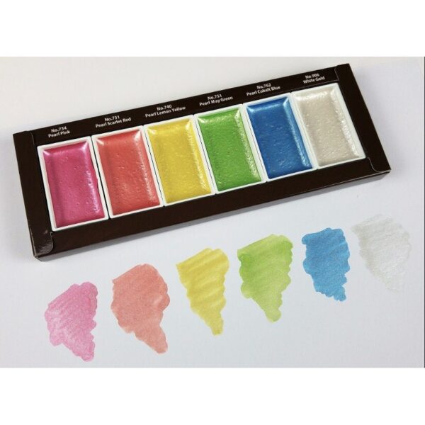Kuretake Gansai Tambi Watercolour 6pk - Pearl - Image 2