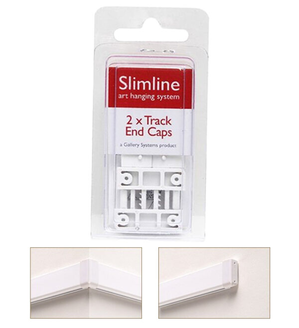 Slimline System Endcaps Pk 2 - White