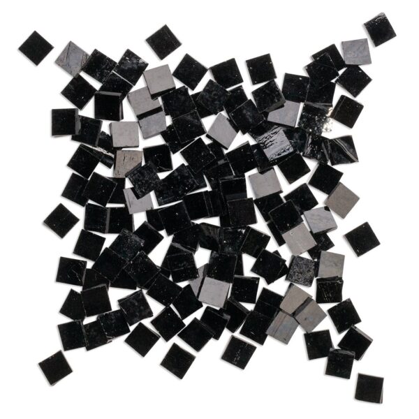 Mandala Art Mosaic Glass Tiles 1kg 2.5 x 2.5cm Black Ruby