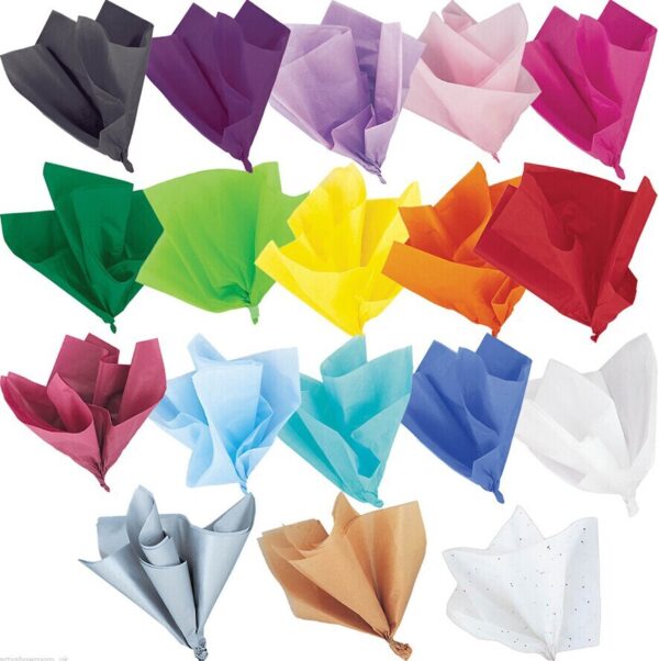 Coloured Tissue Paper Pack of 5 - Image 2