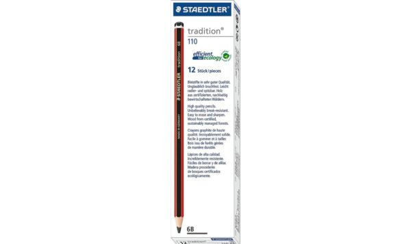 Staedtler Tradition Pencils 6B Pack of 12 - Image 2