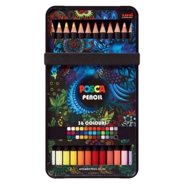 Uniball POSCA Coloured Pencil Set of 36