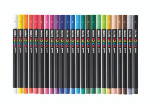 Uniball Posca Pastel Pencil Set of 24 - Image 2