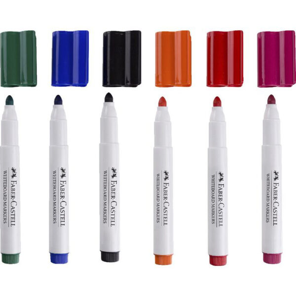 Faber-Castell Connector Whiteboard Markers Assorted 6 Pack - Image 2