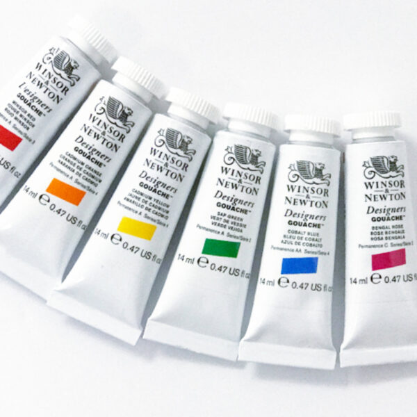 Winsor & Newton Designer Gouache Intro Set 6 x 14ml - Image 2