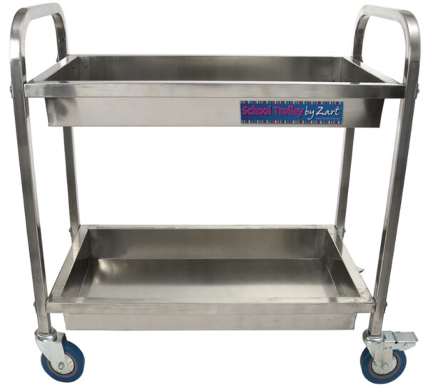 Stainless Steel School Trolley Lightweight, Heavy Castors