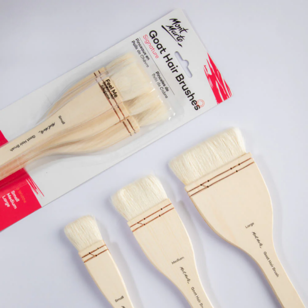 Mont Marte Studio Goat Hair Brush Set 3pce - Image 2