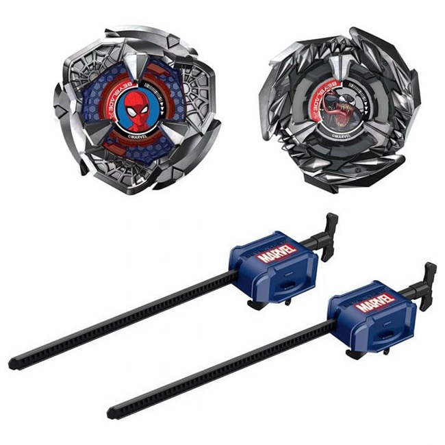 4904810980858_1 Takara Tomy Beyblade X BX-00 Marvel Double Starter Spider-Man 3-60F & Venom 3-80N - Image 1