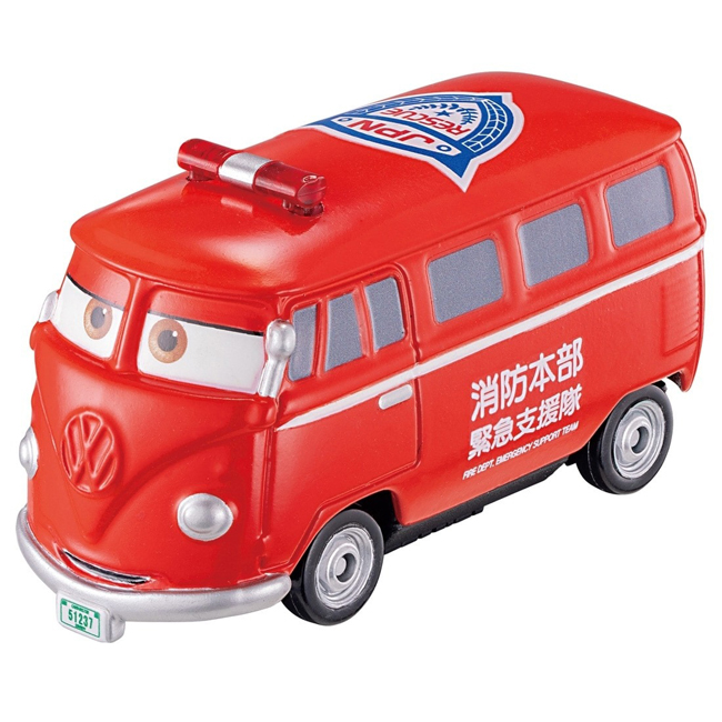 4904810940876_1 Takara Tomy Tomica Disney Cars C-19 Fillmore (Fire Truck Type 24) - Image 1