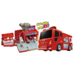 Takara Tomy Tomica World Transform Fire Truck Fire Station - Image 2